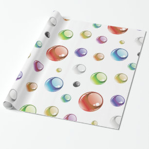 Papel De Presente Teste padrão da bolha do arco-íris