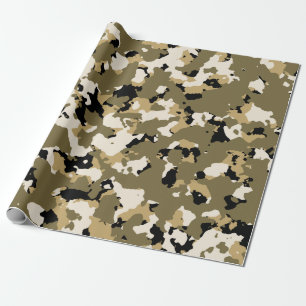 Papel De Presente Teste padrão da camuflagem do deserto