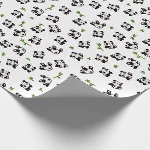 Papel De Presente Teste padrão da panda