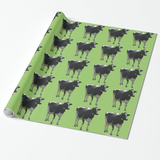Papel De Presente Teste padrão da vaca (Desenrolado)