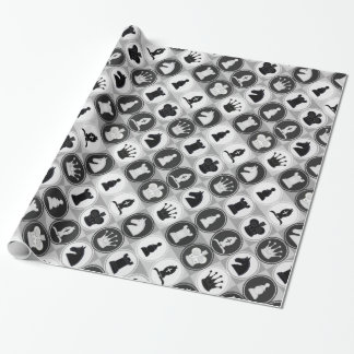Papel De Presente Teste padrão da xadrez