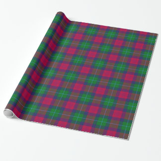 Papel De Presente Teste padrão da xadrez de Tartan de Akins do clã