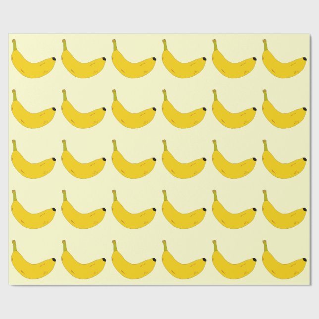 PAPEL DE PRESENTE TESTE PADRÃO DAS BANANAS DO ESTILO DO POP ART (Aberto)