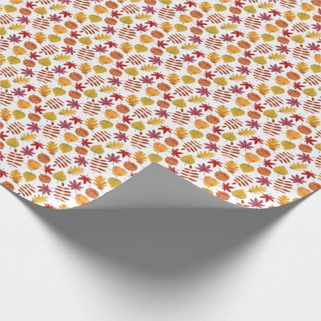 Papel De Presente Teste padrão das folhas de outono (Ponta)