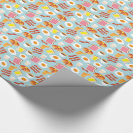 Papel De Presente Teste padrão das ilustrações da comida de pequeno