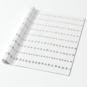 Papel De Presente Teste padrão das setas da folha de prata do falso