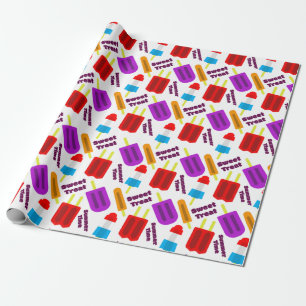 Papel De Presente Teste padrão de bar congelado verão do suco