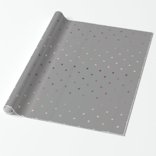 Papel De Presente teste padrão de bolinhas cinzento do ouro