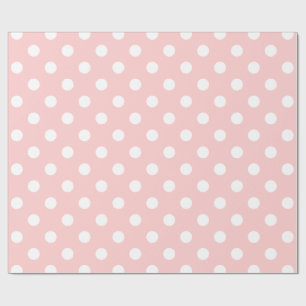 Papel De Presente Teste padrão de bolinhas cor-de-rosa e branco