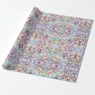 Papel De Presente Teste padrão de bolinhas da aguarela,