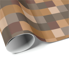 Papel De Presente Teste padrão de Brown Pixelated