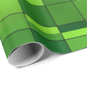 Papel De Presente Teste padrão de mosaico verde brilhante