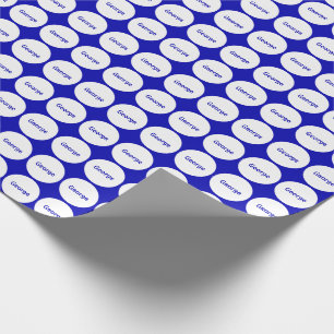 Papel De Presente Teste padrão de pontos branco em azuis marinhos