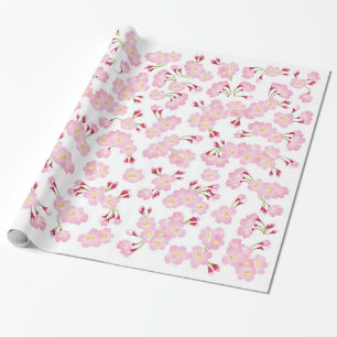 Papel De Presente Teste padrão de sakura do rosa da flor completa