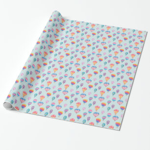 Papel De Presente Teste padrão do balão de ar quente