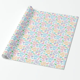 Papel De Presente teste padrão do gato
