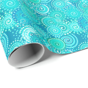 Papel De Presente Teste padrão do redemoinho do Fractal, máscaras 