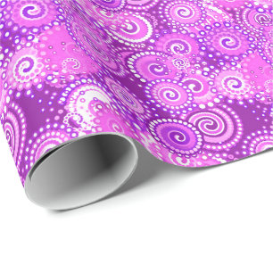Papel De Presente Teste padrão do redemoinho do Fractal, máscaras 