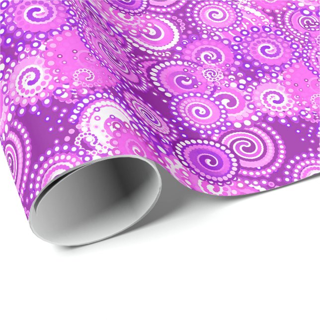 Papel De Presente Teste padrão do redemoinho do Fractal, máscaras do (Ponta do rolo)
