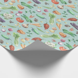Papel De Presente Teste padrão dos vegetarianos & das especiarias d