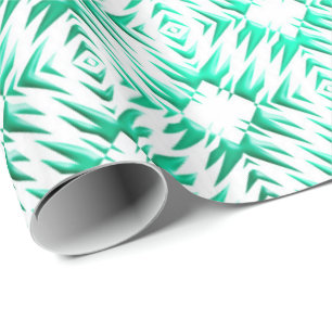 Papel De Presente Teste padrão geométrico abstrato da cerceta