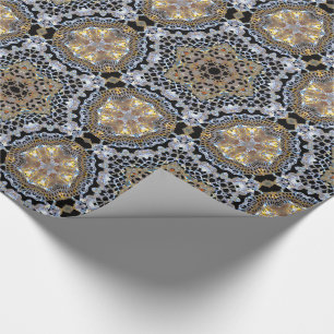 Papel De Presente Teste padrão grande do Victorian do feriado de