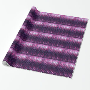 Papel De Presente Teste padrão metálico roxo de Snakeskin