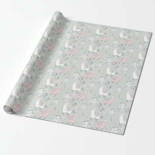 Papel De Presente Teste padrão Pastel do lama