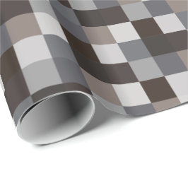 Papel De Presente Teste padrão preto e cinzento de Pixelated