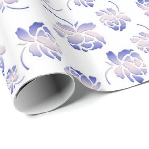 Papel De Presente teste padrão retro floral