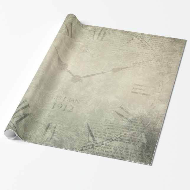 Papel De Presente Teste padrão rústico do manuscrito do pulso de (Desenrolado)