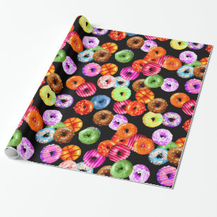Papel De Presente Teste padrão sem emenda das rosquinhas + seu