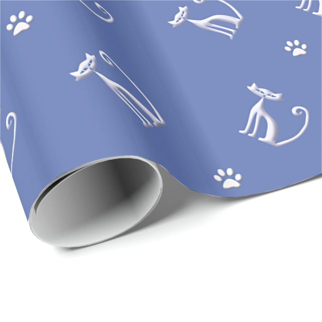 Papel De Presente teste padrão sem emenda do gato (Ponta do rolo)