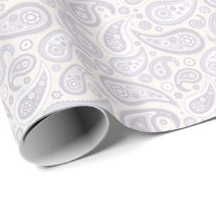 Papel De Presente Teste padrão subtil pálido retro de Paisley