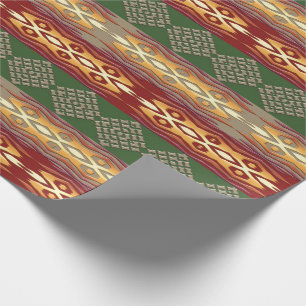 Papel De Presente Teste padrão tribal étnico do sudoeste