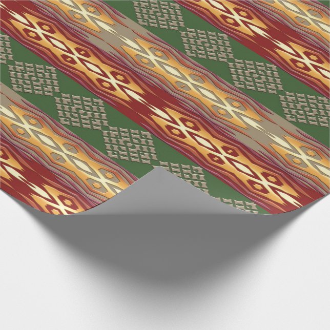 Papel De Presente Teste padrão tribal étnico do sudoeste (Ponta)