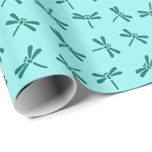 Papel De Presente Teste padrão, turquesa e Aqua japoneses da