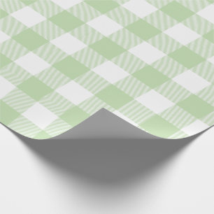 Papel De Presente Teste padrão verde da verificação do búfalo