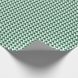 Papel De Presente Teste padrão verde do trevo
