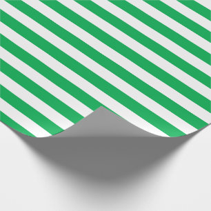 Papel De Presente Teste padrão verde e branco das listras