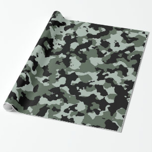 Papel De Presente Teste padrão verde militar da camuflagem