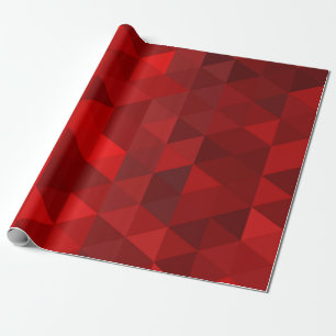 Papel De Presente teste padrão vermelho da geometria do abstrato do