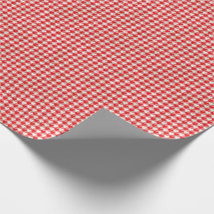 Papel De Presente Teste padrão vermelho e branco de Houndstooth