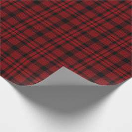 Papel De Presente Teste padrão vermelho e preto da xadrez