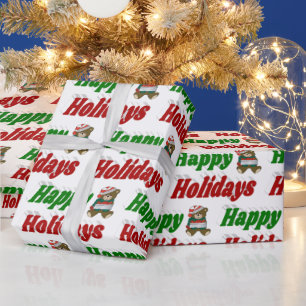 Papel De Presente Testemunhas de Feliz Feriado