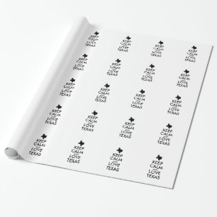 Papel De Presente TEXAS DE AMOR E CALMA personalizáveis