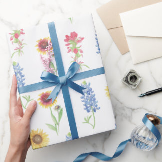 Papel De Presente Texas Wildflower Pattern