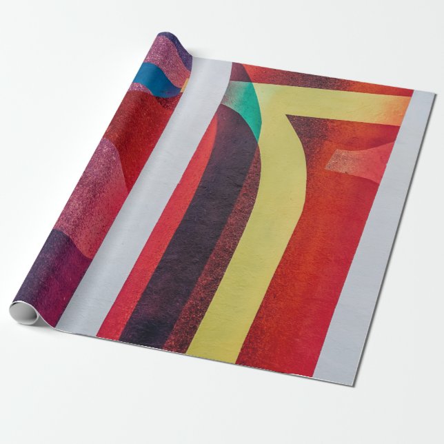 Papel De Presente Têxteis brancos e vermelhos (Desenrolado)