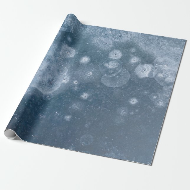 Papel De Presente Têxteis florais brancos e negros (Desenrolado)