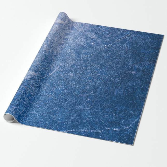 Papel De Presente Têxteis florais brancos e negros (Desenrolado)